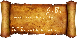 Jamnitzky Brigitta névjegykártya