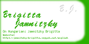 brigitta jamnitzky business card